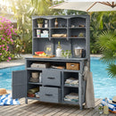TOPMAX Large Fir Wood Potting Bench