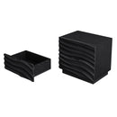 Nightstands, Bedside Table With 2 Drawers (Set of 2) - Black by HouseOfZazla