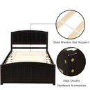 Platform Bed & Headboard, Footboard And Wood Slat Support by HouseOfZazla