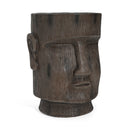 Outdoor Side Table Easter Island Moai Statue Pedestal by HouseOfZazla