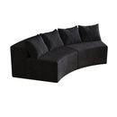 Curved Sectional Sofa With 4 Pillows, Modular Semi Circular Design by HouseOfZazla