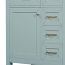 30" Bathroom Vanity without Sink, Cabinet Base Only, Bathroom Cabinet with Drawers, Solid Frame and MDF Board, Green