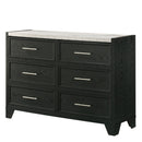 6 Drawers Dresser - Black / White by HouseOfZazla
