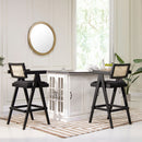 Milan - Modern Webbing Back Stool With Arms (Set of 3) by HouseOfZazla