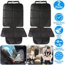 2 Packs Car Seat Protector Cushion Mat Pad with Thick Padding Protector for Child Baby Car Seat Mesh Pockets Non-slip