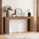 Farmhouse Style Extra Long Walnut Console Table by Unique Piece Furniture