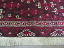 7' X 10' Antique Handmade Yamud Turkoman Wool Rug Excellent
