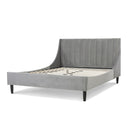 Aspen - Vertical Tufted Modern Headboard Platform Bed Set by HouseOfZazla