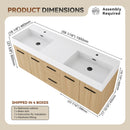 60" Floating Double Sink Bathroom Vanity with Drawers and Doors by HouseOfZazla