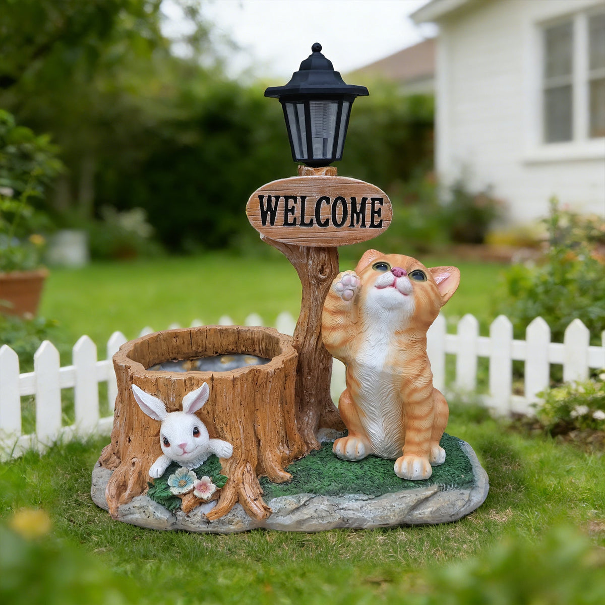 Cute Cat Planter Statue Garden Decor, photo 6 of 10