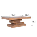 Modern Rustic Coffee Table, Rectangular Center Table For Living Room - Natural Wood Wash / Rustic by Unique Piece Furniture
