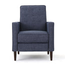 Mid-Century Modern Recliner With Button Tufted Waffle Stitch