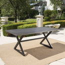 Rolando Outdoor Aluminum Dining Table with Steel Frame by HouseOfZazla