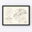 Vintage Map of the McGhee-Tyson Airport Vicinity, 1952