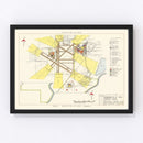 Vintage Map of Minneapolis St. Paul International Airport, 1951
