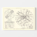 Vintage Map of the Minneapolis St. Paul International Airport Vicinity, 1951