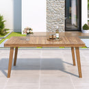 Outdoor Dining Table With Slatted Top by HouseOfZazla