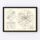 Vintage Map of the Minneapolis St. Paul International Airport Vicinity, 1951
