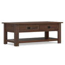 Monroe - Rectangular Coffee Table With Drawers - Brown by HouseOfZazla
