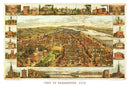 Vintage Map of Harrisburg, Pennsylvania 1855