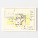 Vintage Map of Niagara Municipal Airport, 1952