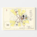 Vintage Map of O'Hare International Airport, 1951
