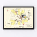 Vintage Map of O'Hare International Airport, 1951