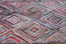 5' x 7' Handmade Zig Zag Medley Cotton Chindi Area rug Contemporary Multi