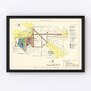 Vintage Map of Paine Air Fore Base, 1952