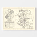 Vintage Map of the Paine Air Fore Base Vicinity, 1952
