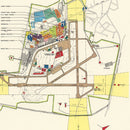 Vintage Map of Presque Isle Air Fore Base, 1952