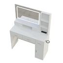 40.95" Newly Designed Smart Mirror Dressing Table With Drawers And Storage Cabinet, Dressing Table With Dressing Pad For Bedroom, Dressing Room by HouseOfZazla