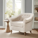 Fayette - Tufted Accent Arm Chair - Cream by HouseOfZazla