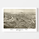 Vintage Map of Honesdale, Pennsylvania 1890