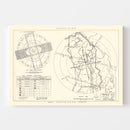 Vintage Map of the Presque Isle Air Fore Base Vicinity, 1952