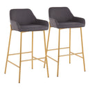 Daniella - Contemporary / Glam Fixed Height Bar Stool (Set of 2) by HouseOfZazla