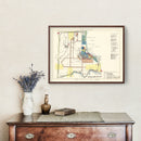 Vintage Map of Selfridge Air Fore Base, 1952