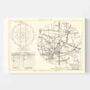 Vintage Map of the Selfridge Air Fore Base Vicinity, 1952