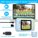Kids Digital Camera with Flip Lens Children Video Camcorder Christmas Toy Birthday Gifts with Tripod 2.4in Screen 32G MMC Card for 3-10 Year Old Boys