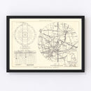 Vintage Map of the Selfridge Air Fore Base Vicinity, 1952