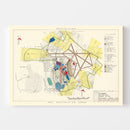 Vintage Map of Stewart Air Fore Base, 1952