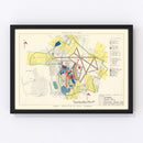 Vintage Map of Stewart Air Fore Base, 1952