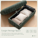 Oversized Chaise Lounge Indoor Rabbit Fur Sofa Bed With Storage Ottoman And Armrests Cup Holders With Deep Seat by HouseOfZazla