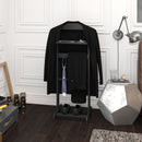 Accent Portable Garment Rack, Clothes Valet Stand With Storage Organizer by HouseOfZazla