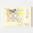 Vintage Map of Suffolk County Air Force Base, 1951