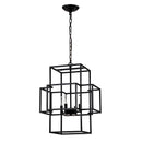 4 Light Metal Lantern Tiered Pendant Hanging Light Fixtures, Industrial Farmhouse Adjustable Height Chandeliers For Dining Room Hallway Foyer Entryway (E12 Bulbs Not Included) by Unique Piece Furniture