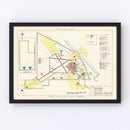 Vintage Map of Wurtsmith Air Force Base, 1952