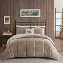 Full/Queen Plush to Sherpa Down Alternative Comforter Set