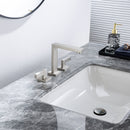 8 inch Widespread Bathroom Faucet Matte Black Bathroom Faucets for Sink 3 Hole Brass 2 Handle Lavatory Square Faucet Modern rv Bathroom Faucets