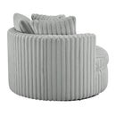 Mindy - Oversized Swivel Barrel Chair - Gray by HouseOfZazla
